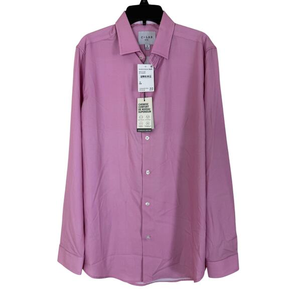 C-LAB NYC Men's Slim-Fit Check-Print Dress Shirt  S/P - Picture 1 of 9